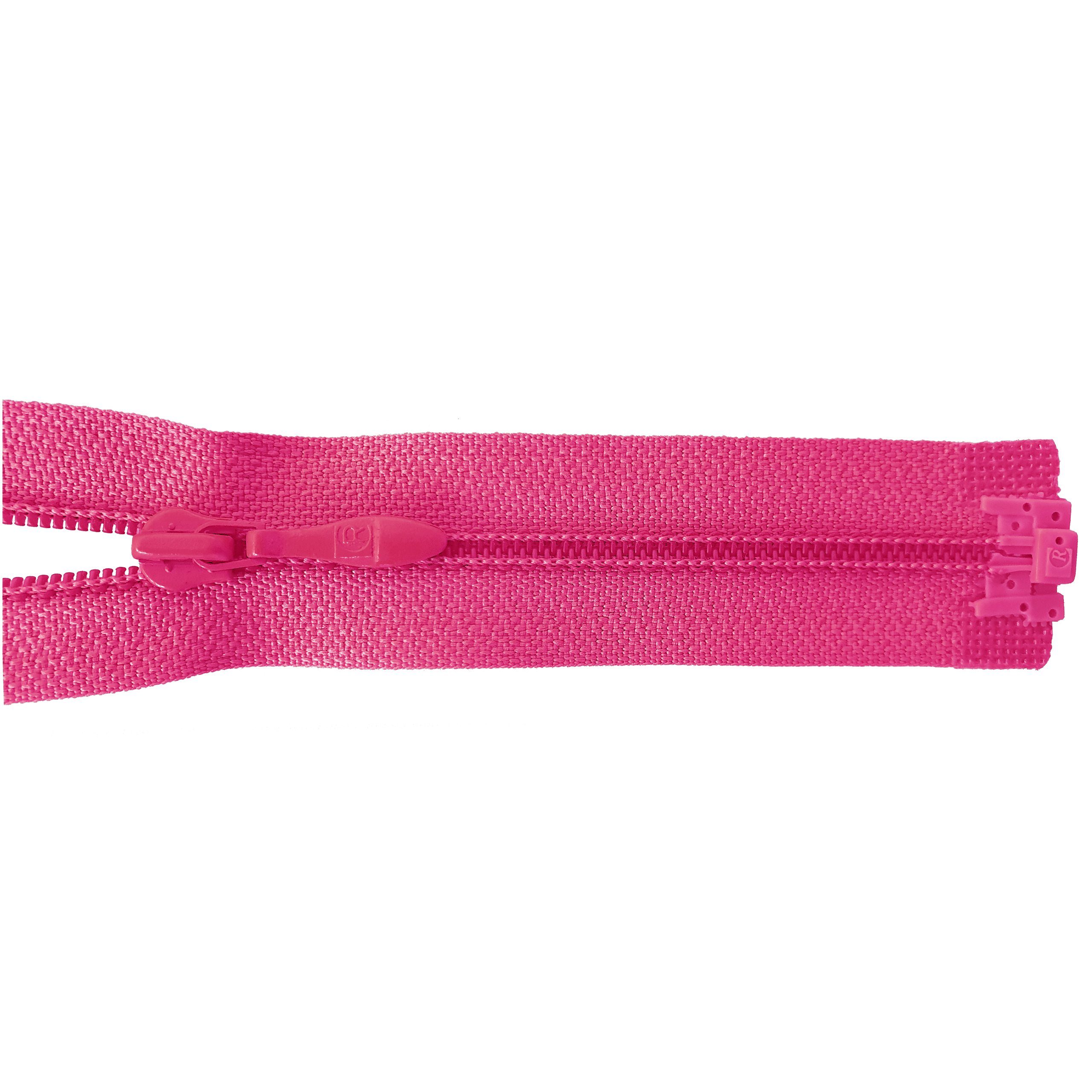 zipper 60cm,divisible, PES spiral, fein, pink