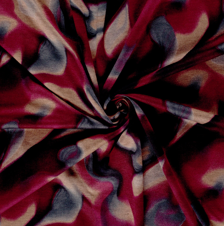 Viskose-Romanit-Jersey bordeauxrot, Poly-Viskose, Vi/PES 155 cm breit