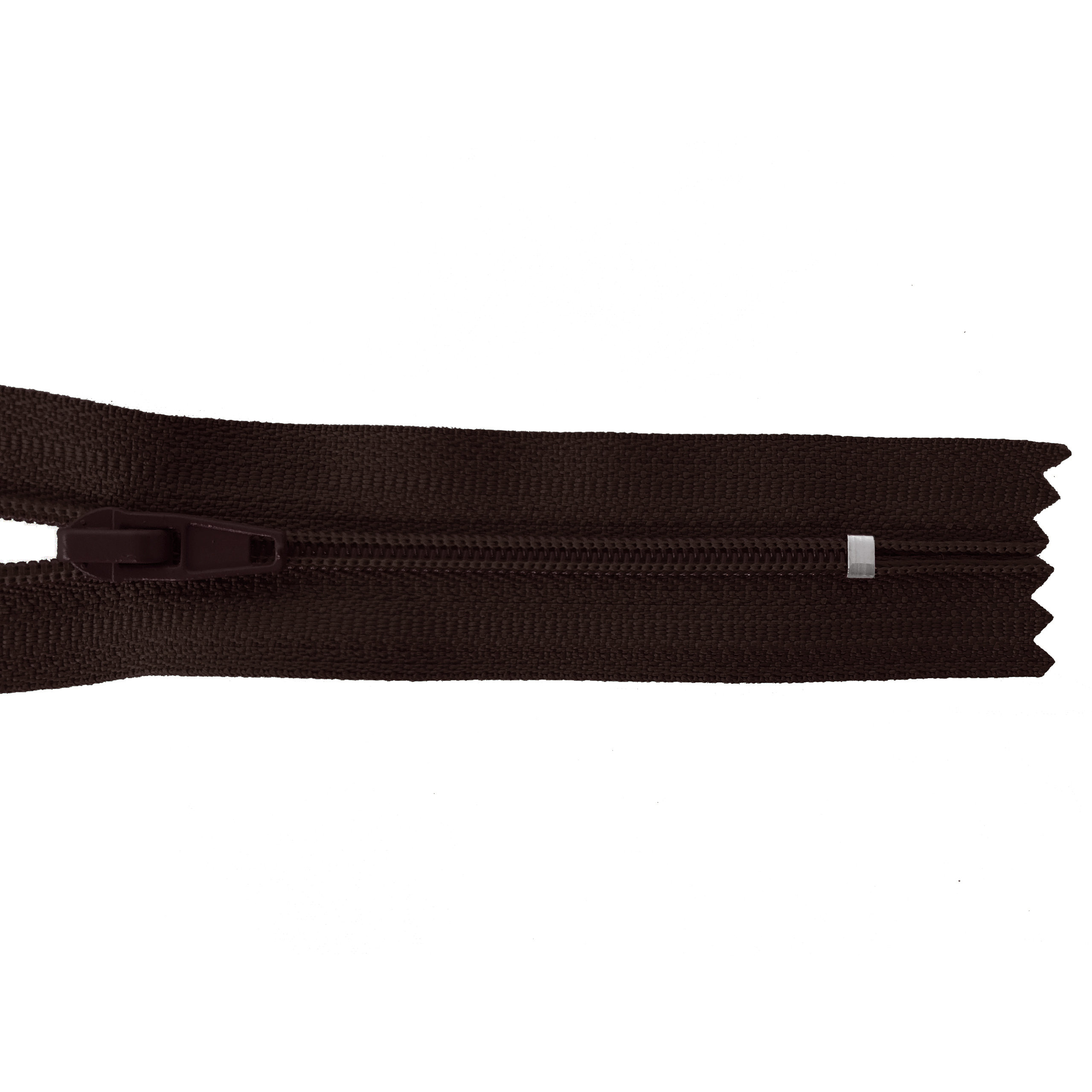 Reißverschluss 20cm, nicht teilbar, PES-Spirale fein, schwarz-braun, hochwertiger Marken-Reißverschluss von Rubi/Barcelona