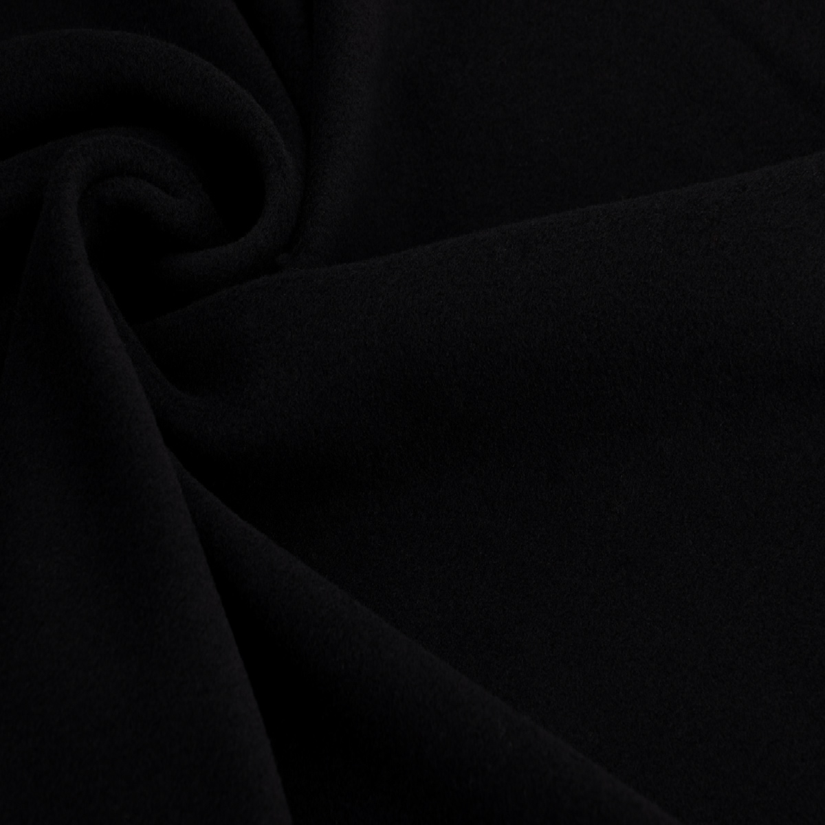 Coat fabric with cashmere, black