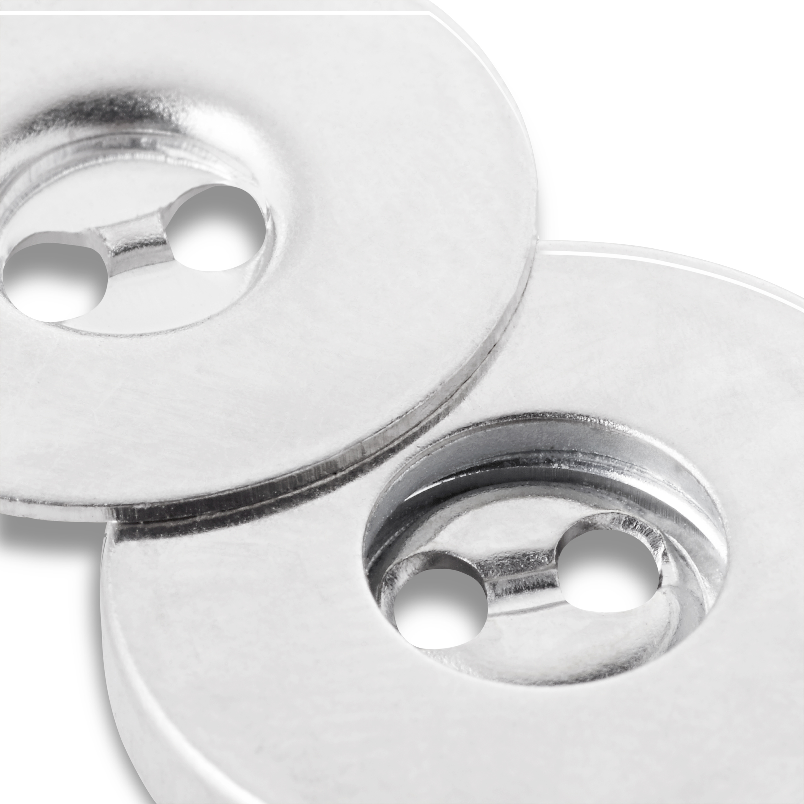 Magnetic sew-on buttons 19 mm silver col, 3 St