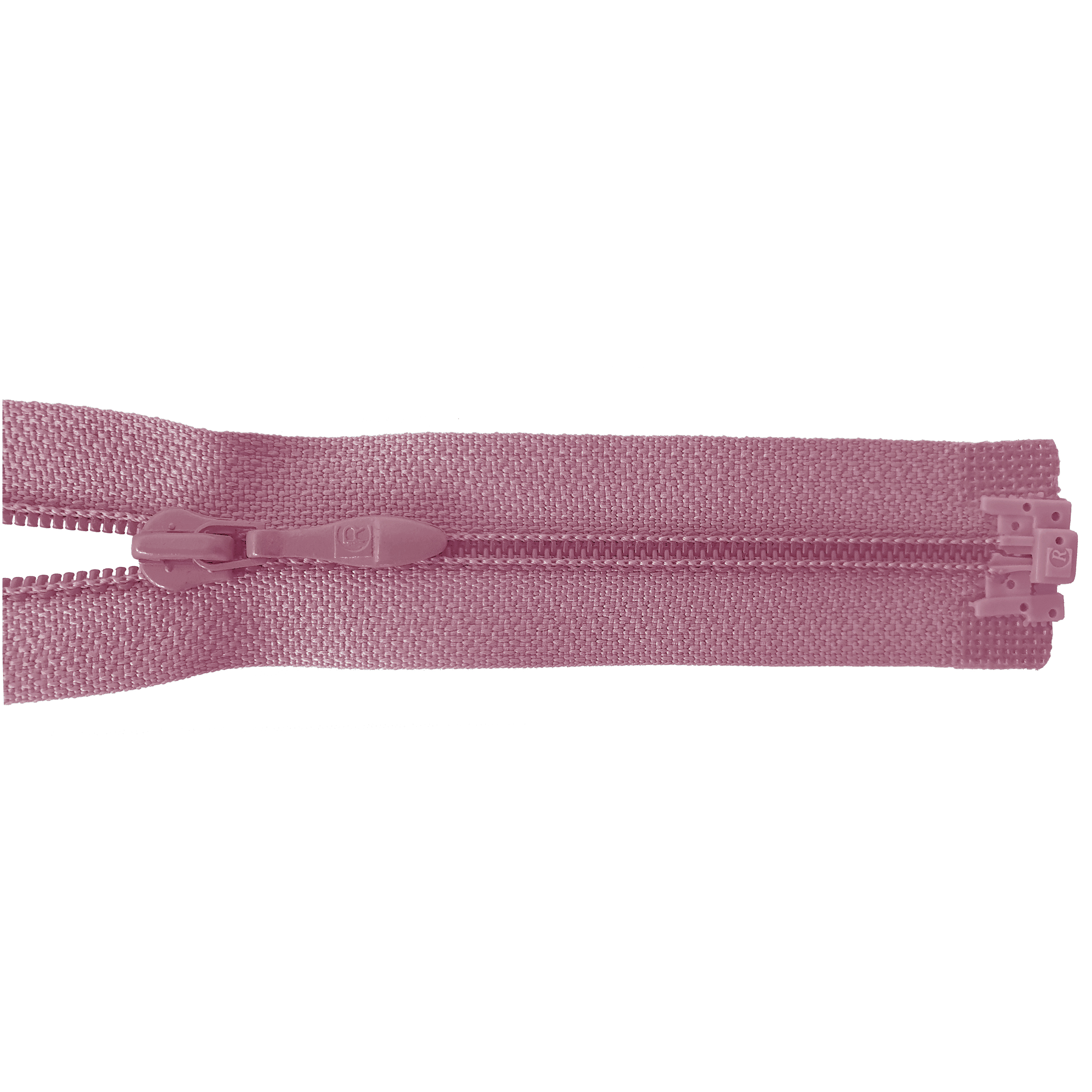 zipper 60cm,divisible, PES spiral, fein, antique pink
