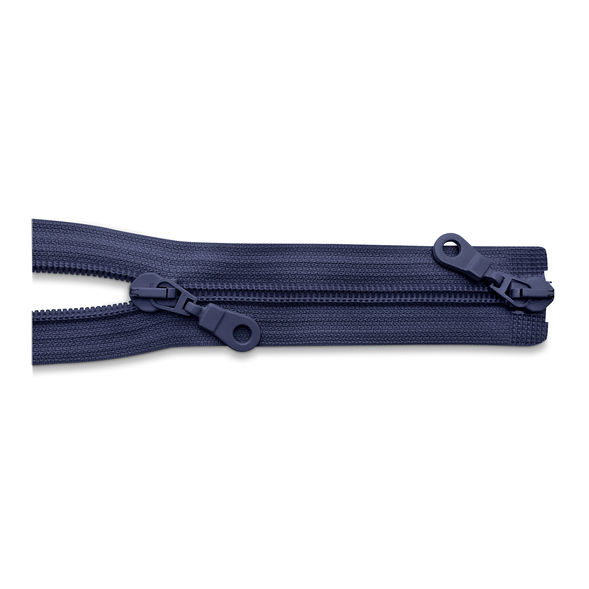 Reißverschluss 100cm, 2-Wege, PES-Spirale, breit, dunkelblau, hochwertiger Marken-Reißverschluss von Rubi/Barcelona