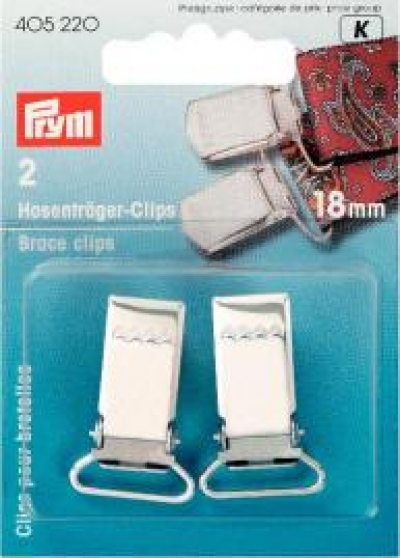 Hosenträger-Clips ST 18 mm silberfarbig, 2 St