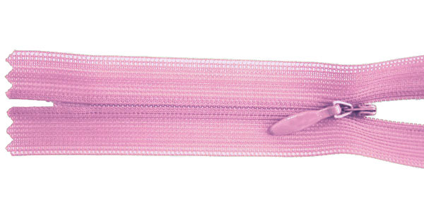 Reißverschluss 22cm, nahtverdeckt, rosa, hochwertiger Marken-Reißverschluss von Rubi/Barcelona