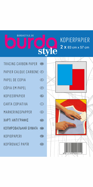Kopierpapier blau/rot je 1 Bogen