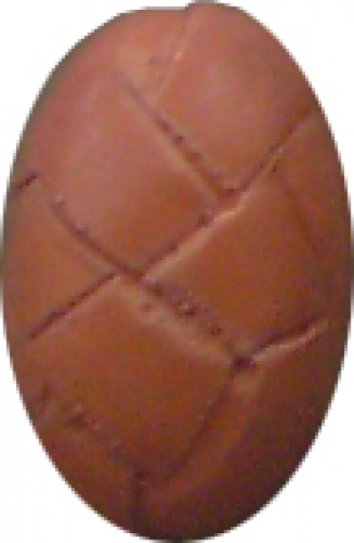 Knopf 9mm Kunststoff Öse oval gelbl.orange 