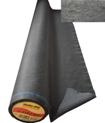 Interfacing, H410, dark grey, fiber reeinforced 90 cm