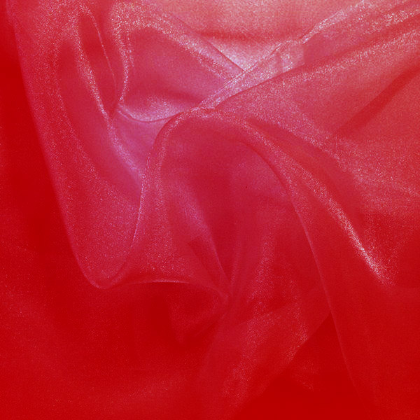 Organza uni, signalrot