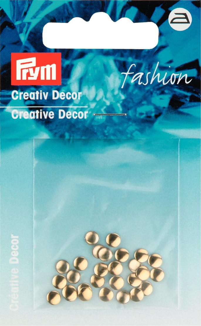 Creative Decor round for ironing on 4 mm gold col, 28 St