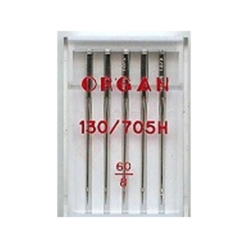Nähmaschinennadeln,  5 Stück, 130-705H (Flachkolben, für Haushalt)  Organ