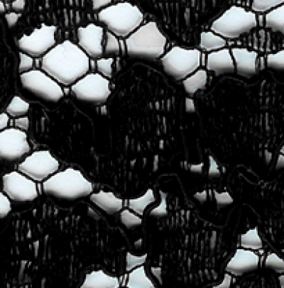 Kordelspitze schwarz, Spitzenstoff, 75% Viscose, 25% Polyamid, 140cm breit