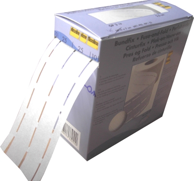 Einlagestanzband Bundfix Vlieseline aufbügelbar 10-25-25-10mm weiß