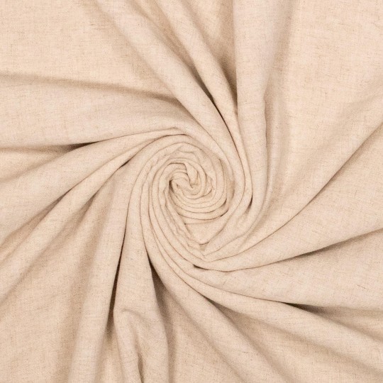 Viskose-Leinen-Crêpe, hellbeige meliert, 70% VI, 30% LI, ca. 135-138 cm breit,  290g/lfm / 215g/qm, ökoTex