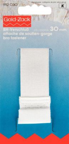 Bra Fastener skin protection adjustable 2-ways 30 mm white, 1 St