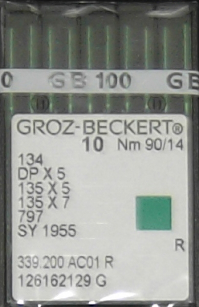 Rundkolben 134, 797, 135x5,  DPx5, 135x7,  No. 90, 10 Stk Nähmaschinennadeln