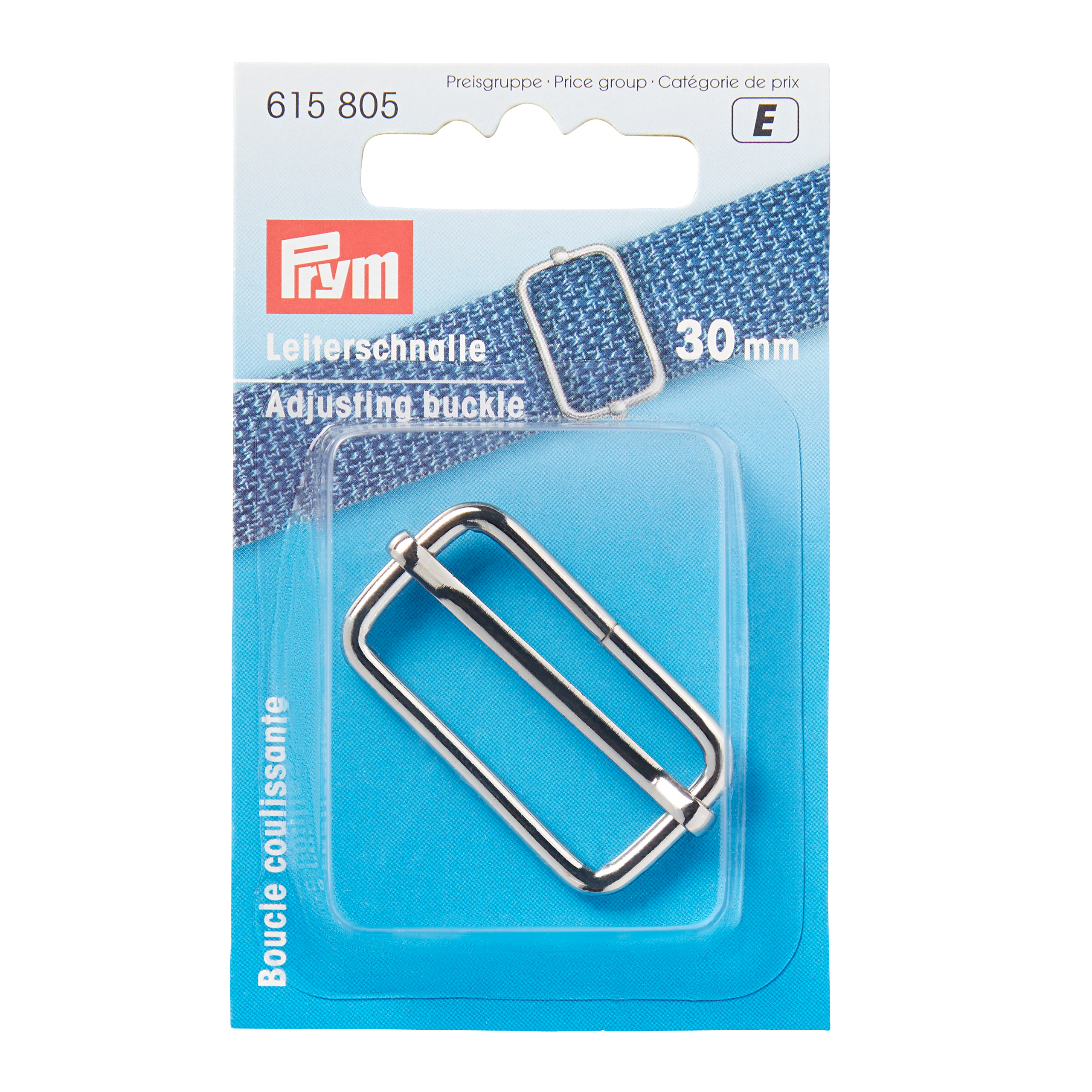 Leiterschnalle 30 mm silber  
