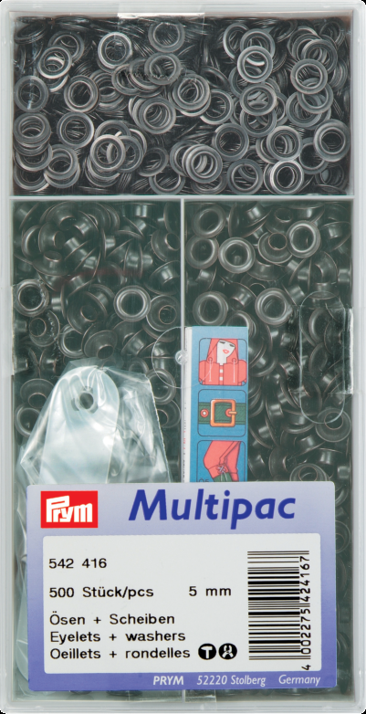 Ösen und Scheiben MS 5,0 mm brüniert, 500 Stück
