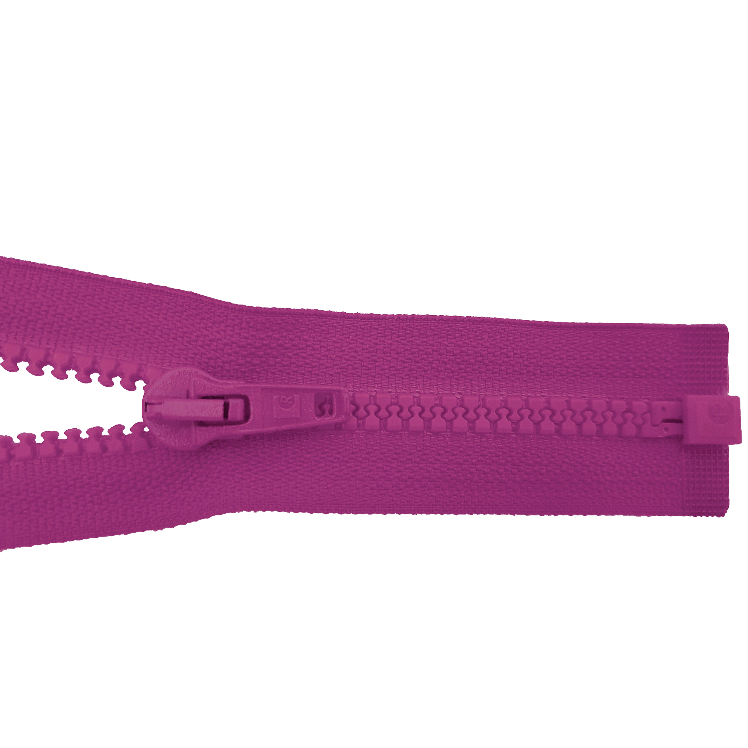 Reißverschluss 80cm, teilbar, Kstoff Zähne breit, cyclam, hochwertiger Marken-Reißverschluss von Rubi/Barcelona