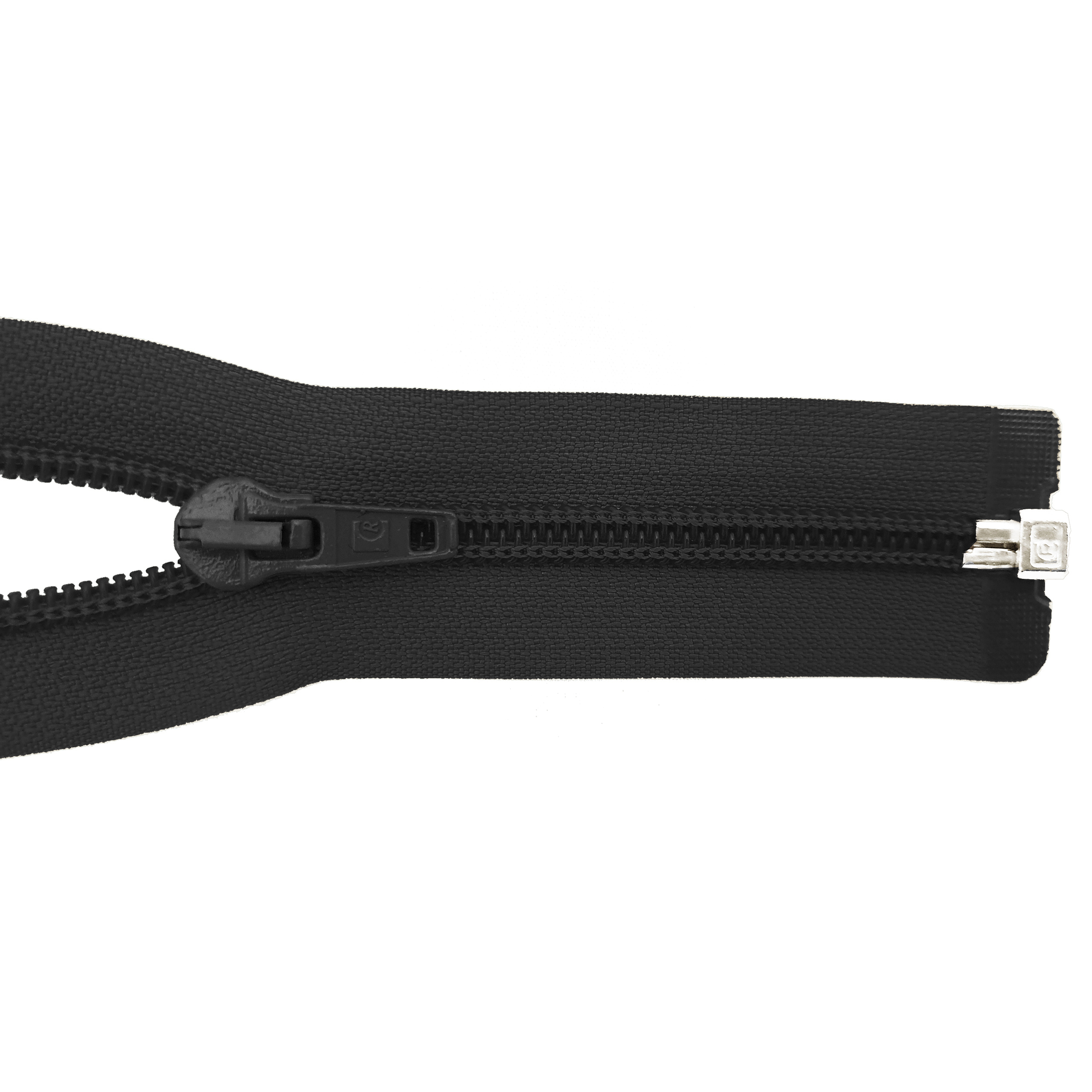 Reißverschluss 50cm, teilbar, Spirale breit, schwarz, hochwertiger Marken-Reißverschluss von Rubi/Barcelona