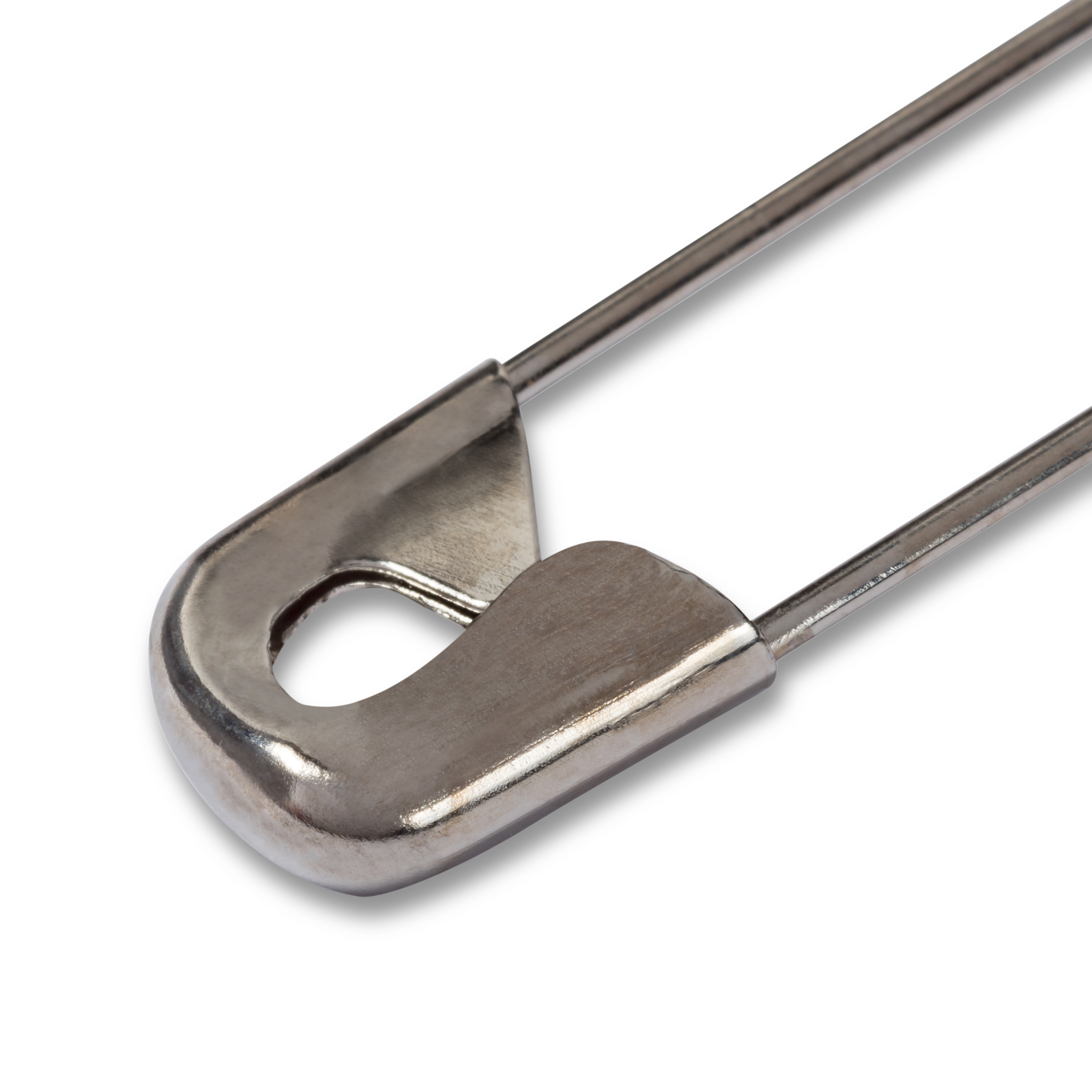 Safety Pins with coil No. 4 silver col 57 mm, 12 St