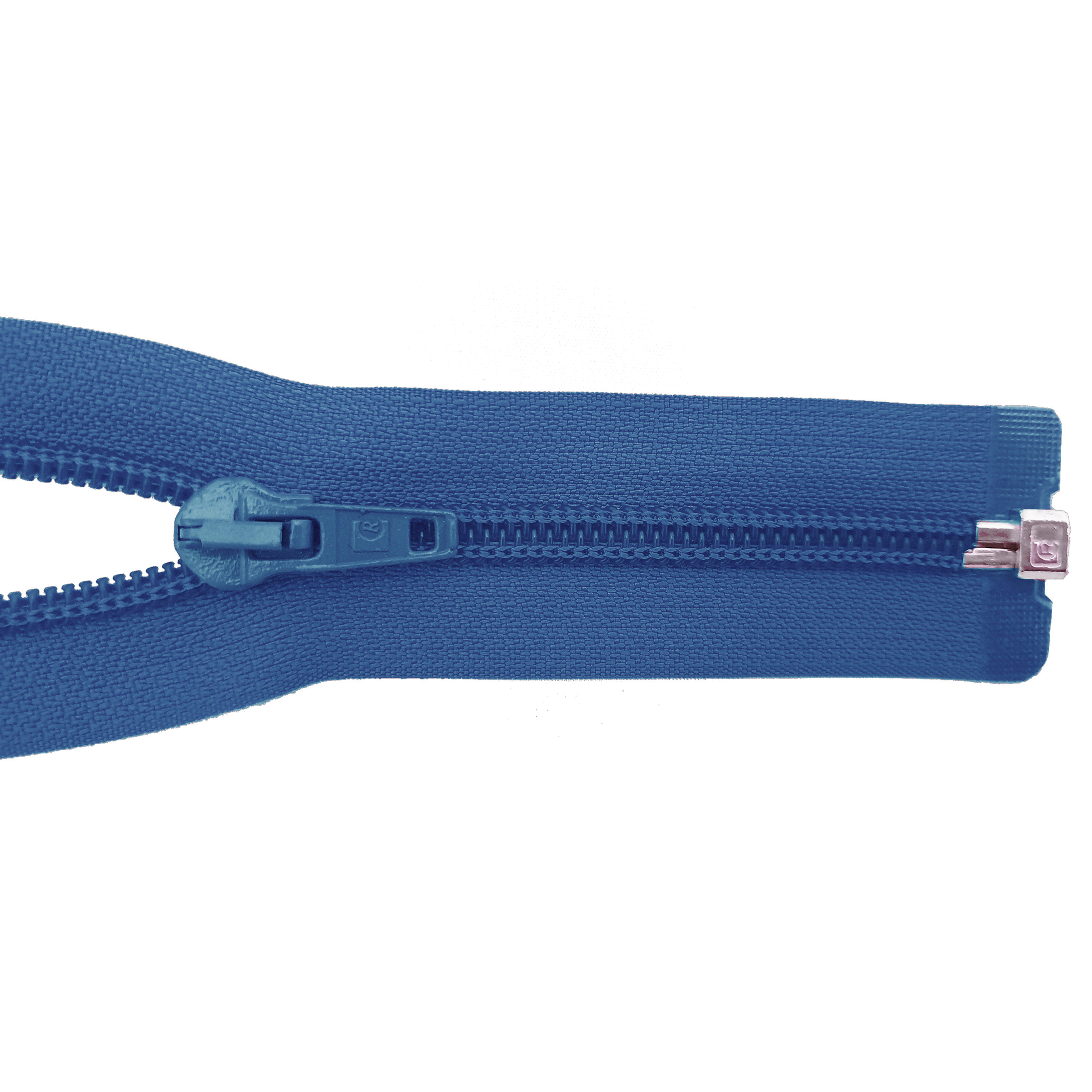 zipper 80cm,divisible, PES spiral, wide, prussian blue