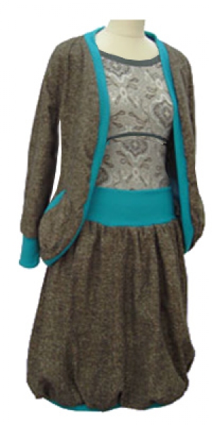 Tweed braun fein, für Hosen, Röcke, Kostüme, Schurwolle, 40% Wo, 60% PES, ca.140-143cm breit