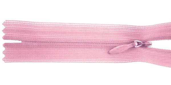 zipper 25cm,not divisible, invisible, , light pink