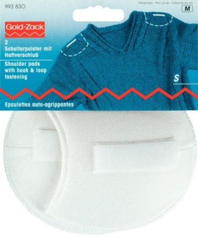 Shoulder pads Raglan with hook and loop fastening white S, 2 St
