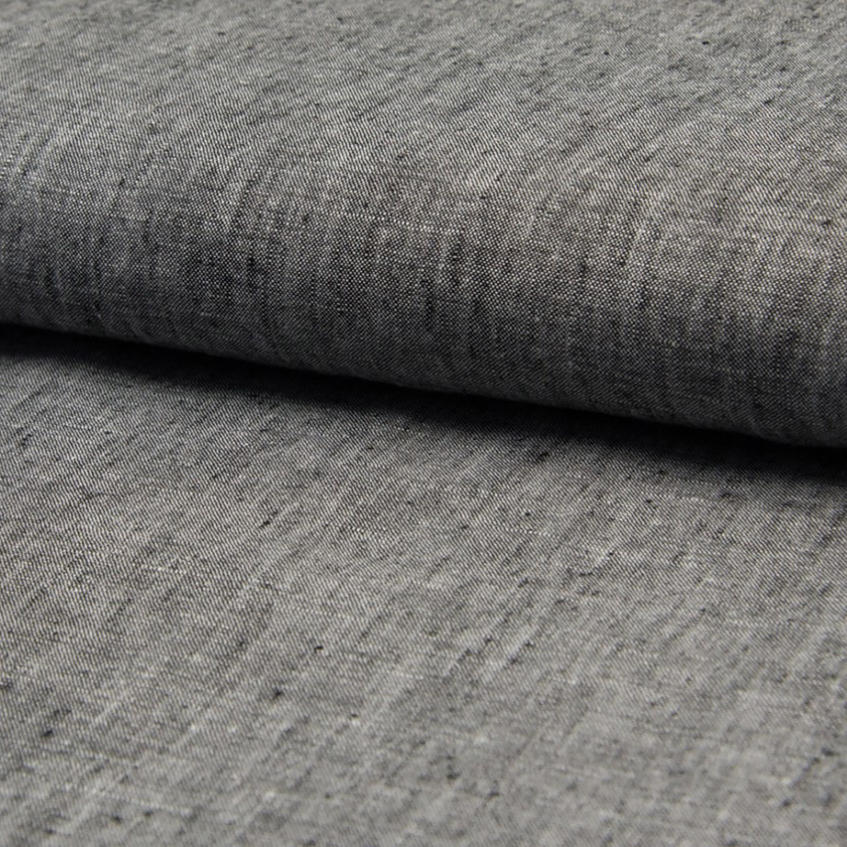 Kleiderleinen melange, leicht, dark grey, 100% LI 140 cm breit, 180g/m² 