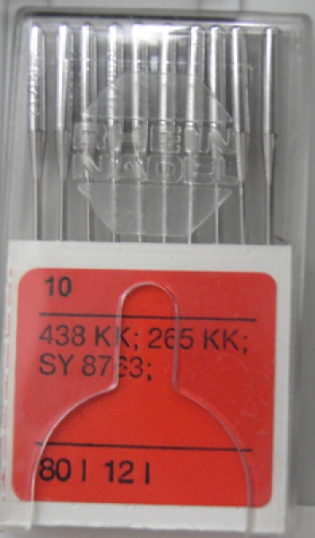 needles for sewing machine, round shank, 438 KK 265 KK No 80