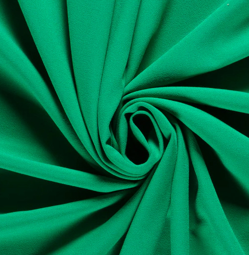 Viscose/El-Crêpe grün, Georgette, 26%Viskose, 70% Polyester, 4%Spandex 