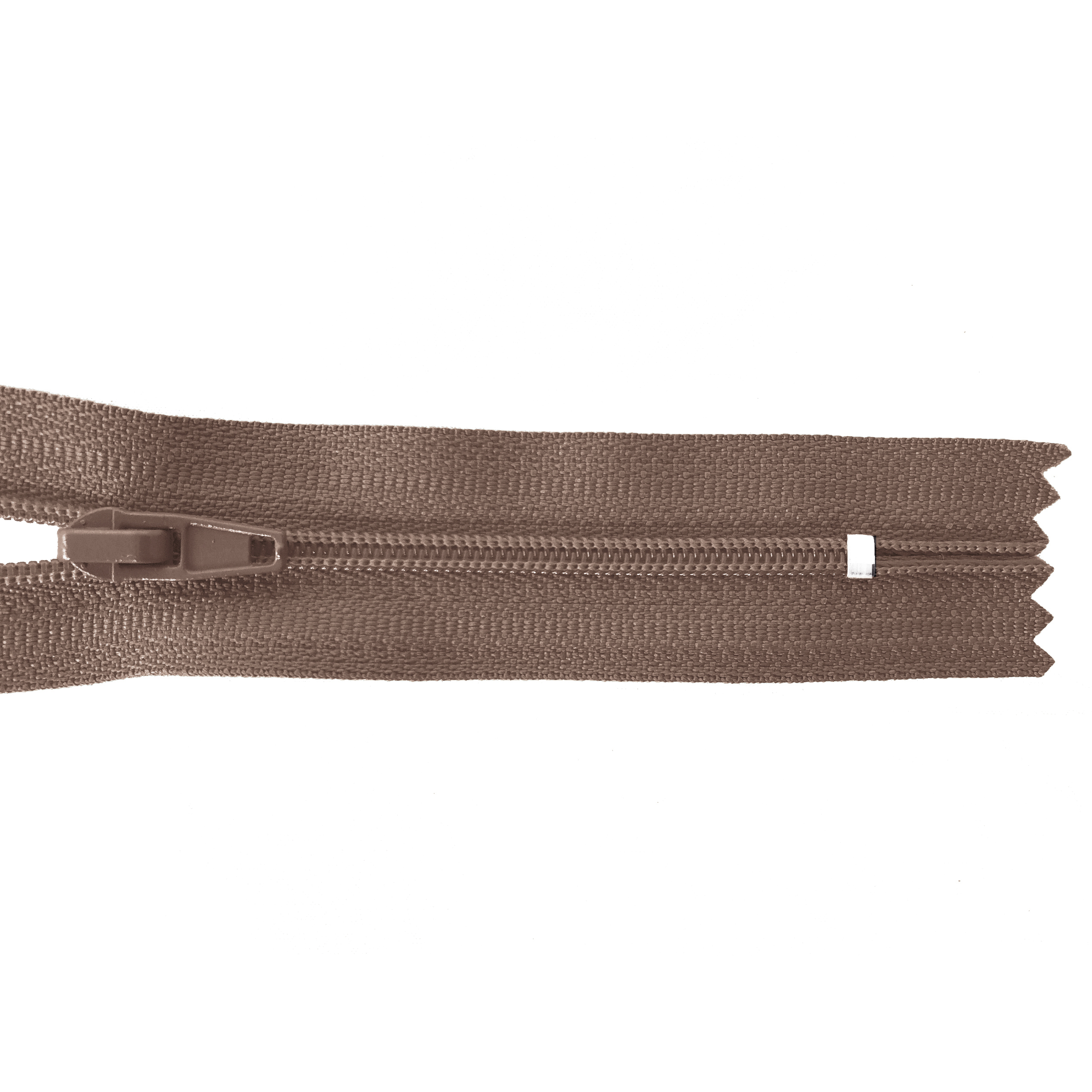 Reißverschluss 50cm, nicht teilbar, PES-Spirale fein, d.grau-braun, hochwertiger Marken-Reißverschluss von Rubi/Barcelona