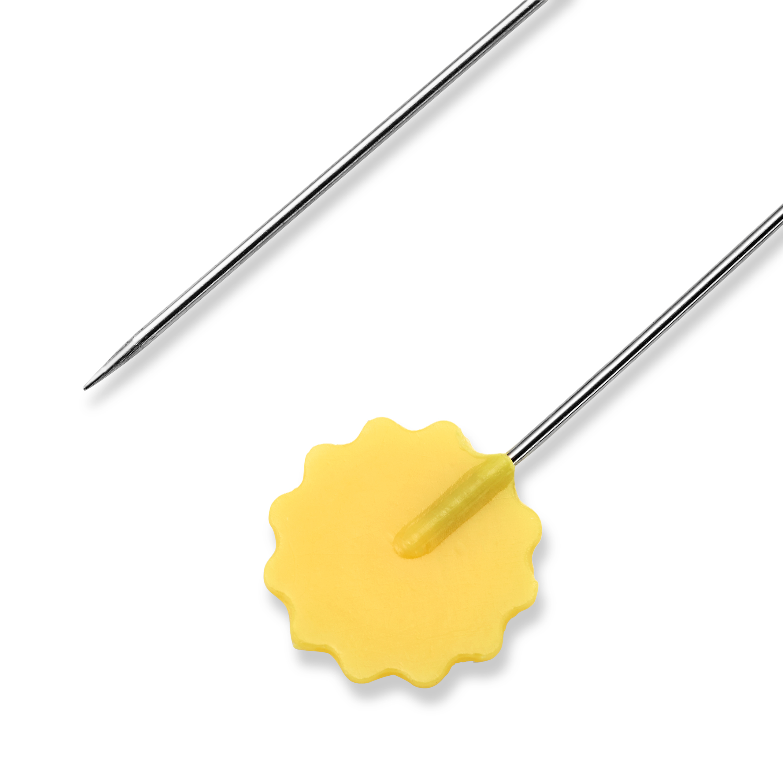 Quilter's Flat Flower Pins silver col / yellow  0.60 x 50 mm, 50 St