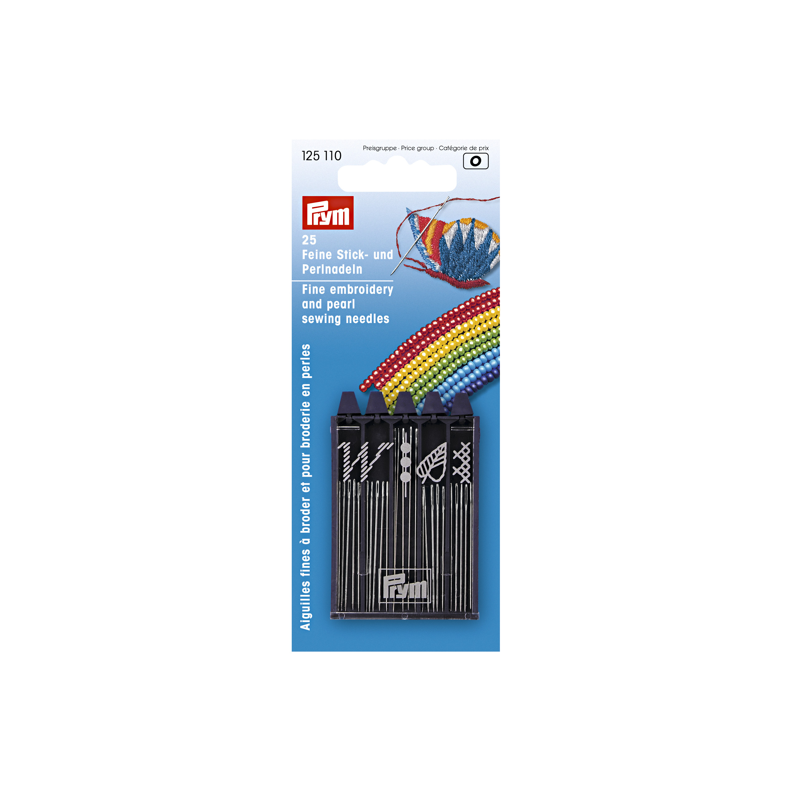 Embroidery and Pearl Sewing/Beading Needles HT assorted, 25 St