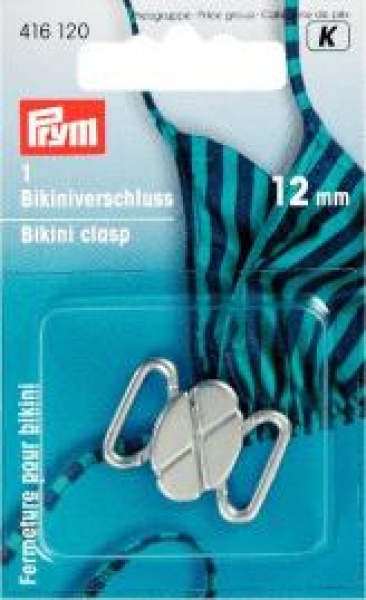 Bikini- und Gürtelverschluss MET 12 mm silberfarbig matt, 1 St