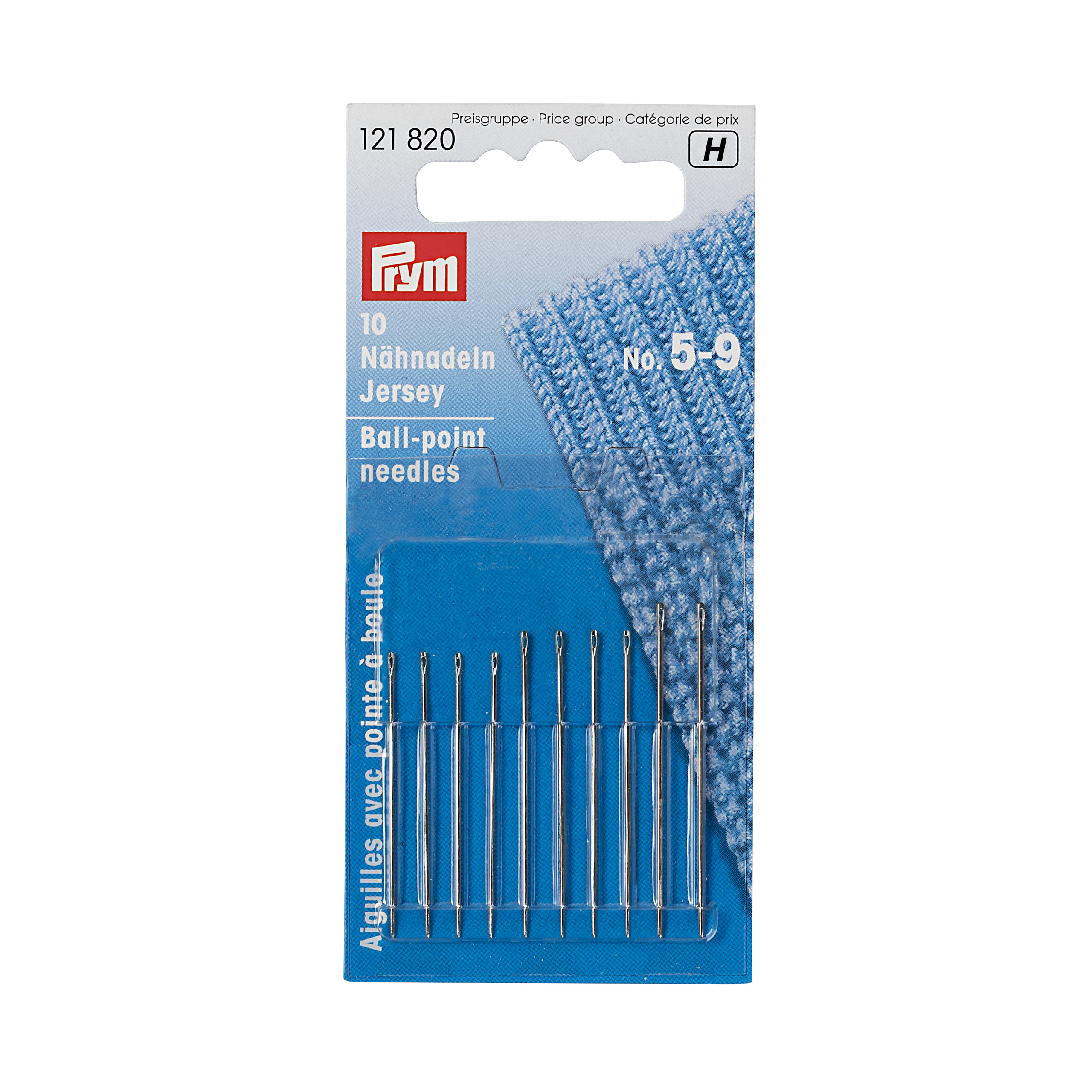 Hand Sewing Needles JERSEY 5-9 ass and ball point si/gold col, 10 St
