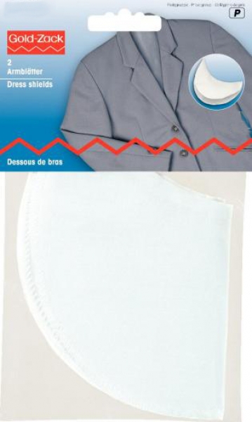 Dress Shields Size 1/2 white 100 % Cotton, 2 St