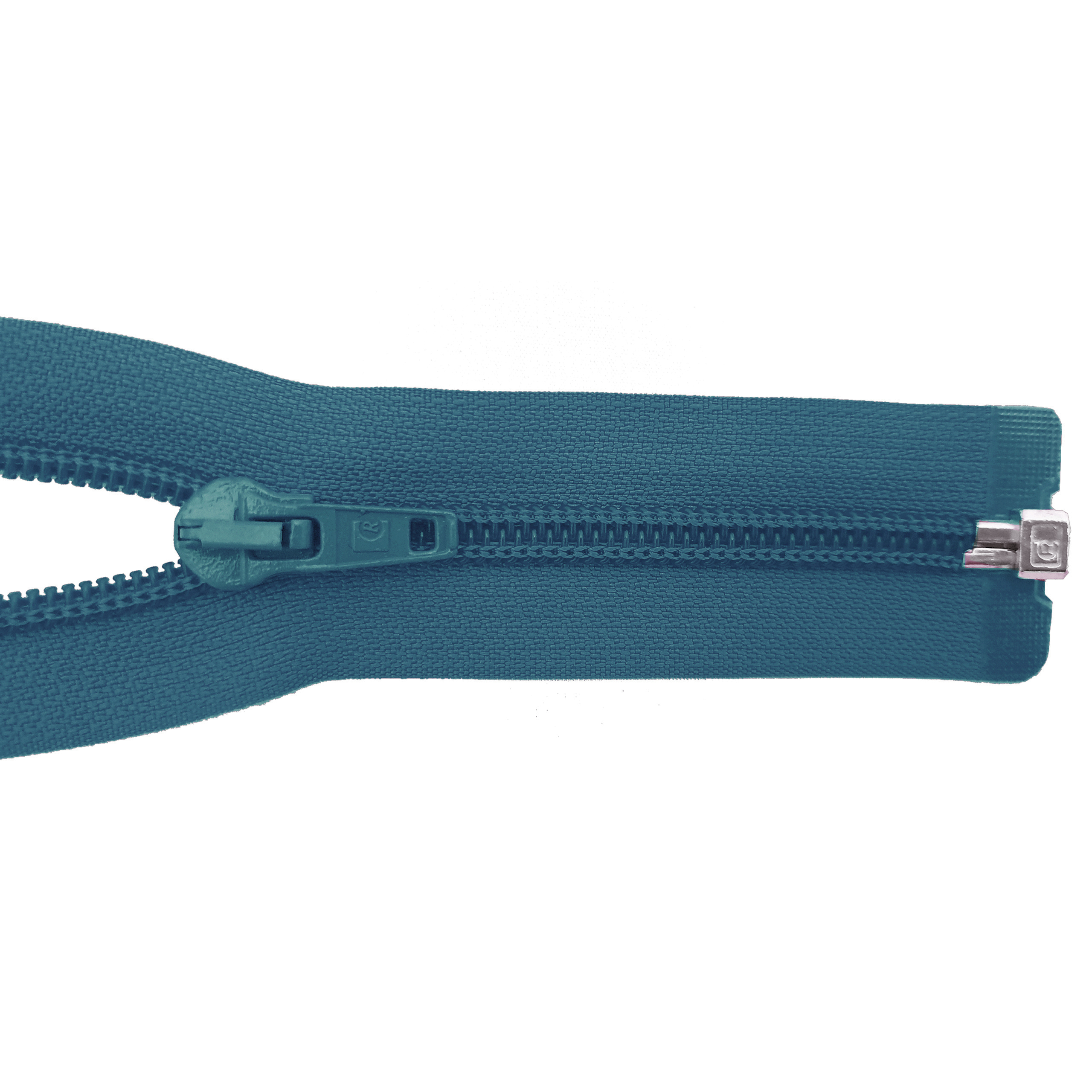 zipper 100cm,divisible, PES spiral, wide, dark turquoise