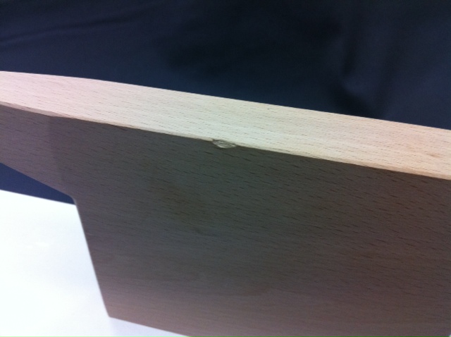 Bügelamboss, Kantenholz, Kragenholz, Bügelholz 2,7x12x42 cm