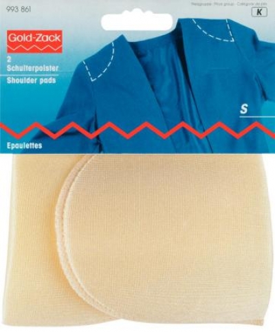 Shoulder pads Set-in without hook and loop fastening flesh S, 2 St