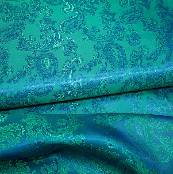 Futter Jaquard Paisley VI / PE royal/malachit