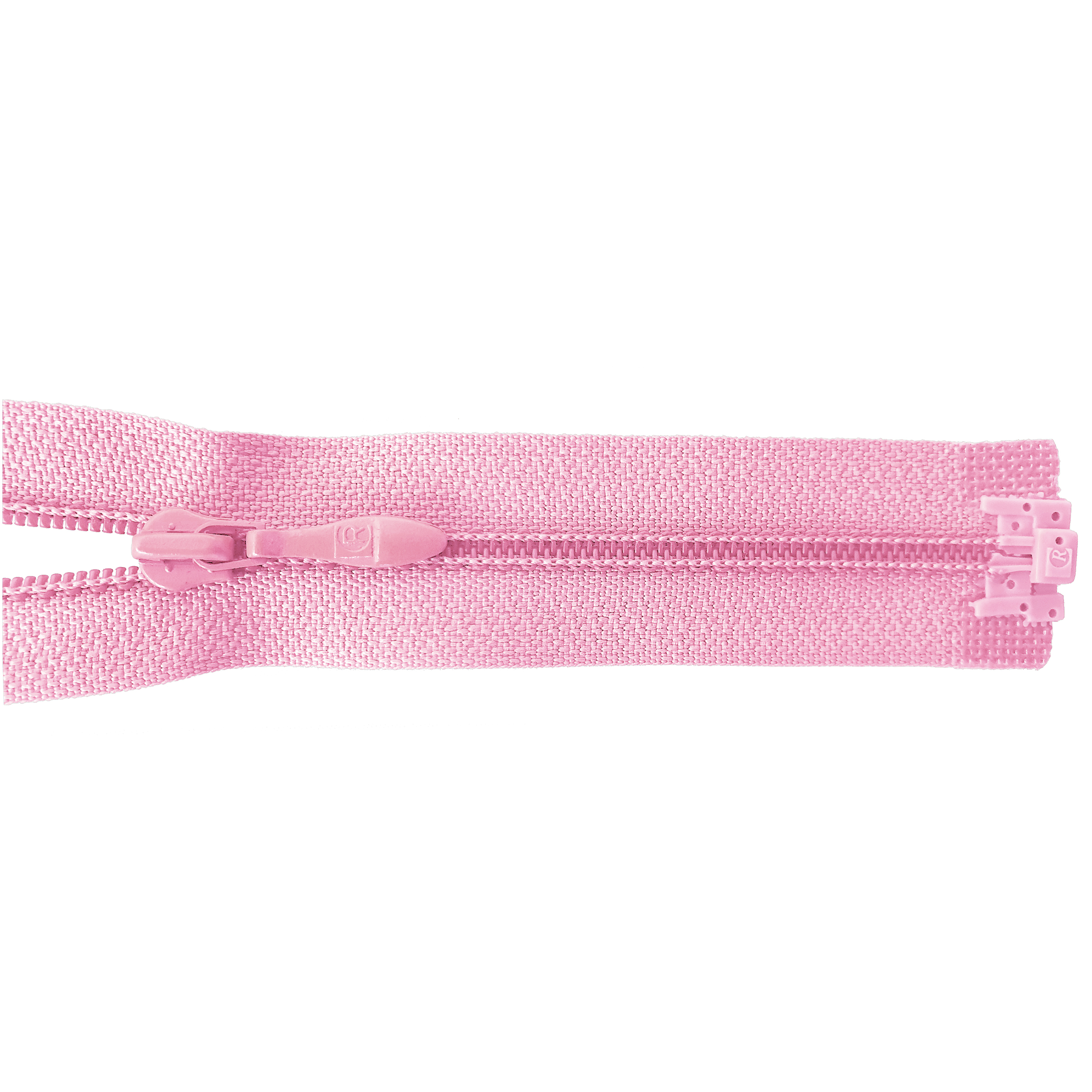 zipper 60cm,  divisible, PES spiral, fein, light pink