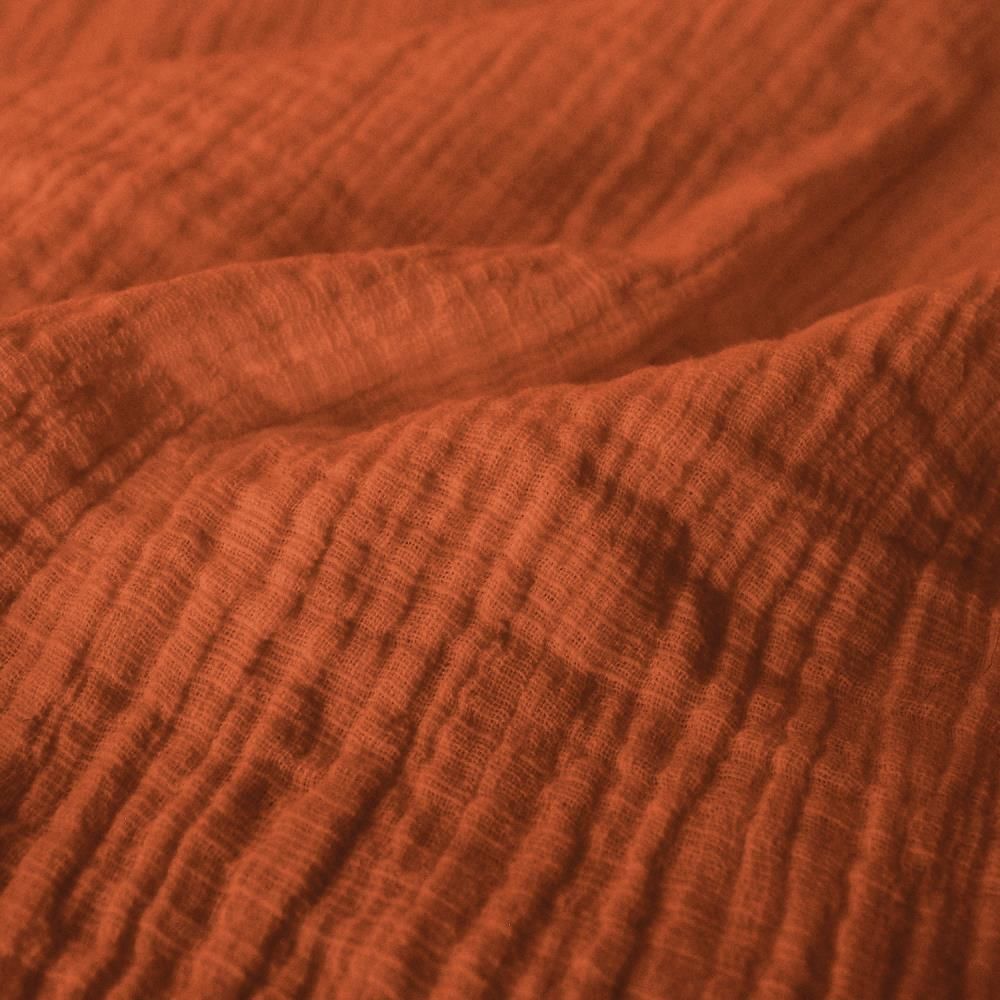 Musseline "Linen Baby Cotton" terracotta, 100% Co, 130cm breit, 130 g/m², weiches, doppellagiges Bw-Musselin-Gewebe, ÖkoTex