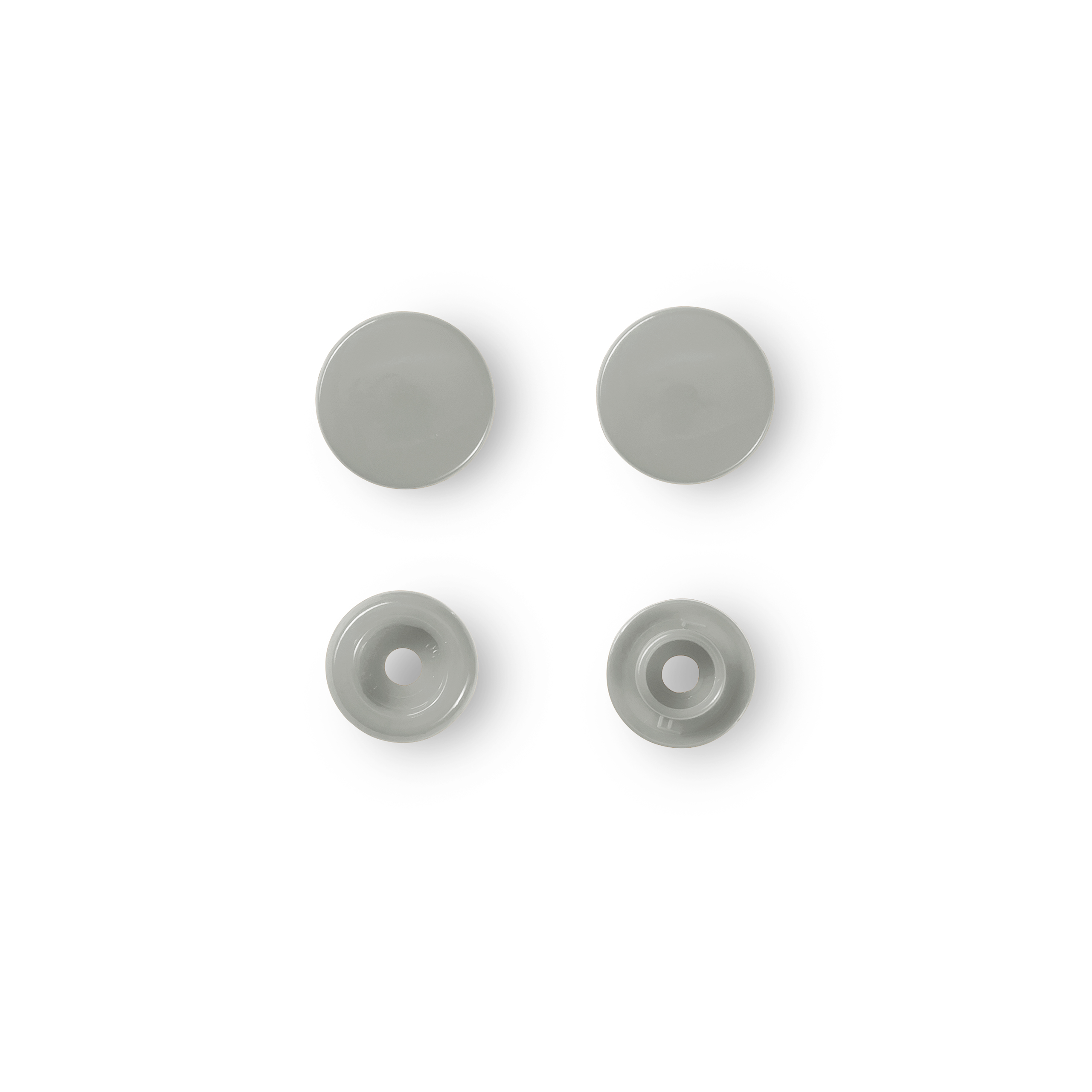 NF Druckkn Color Snaps rund 12,4mm grau, 30 St