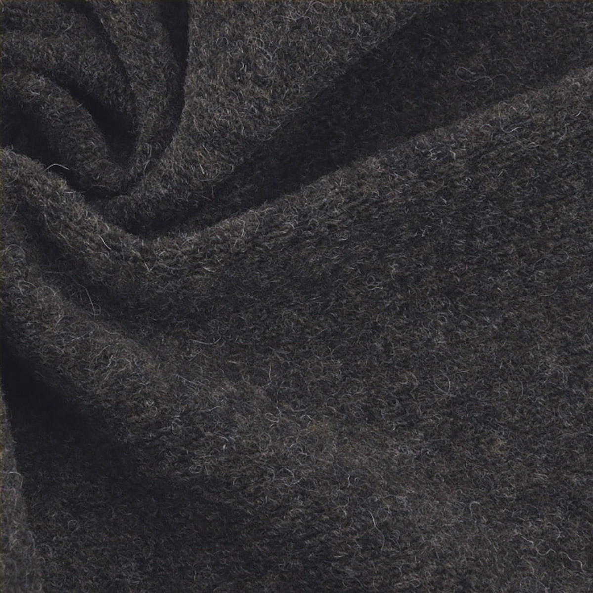 Feinstrick grau-schwarz meliert, 60%PC/15%NY/15%PES/10%WO 150cm, 200gr/qm