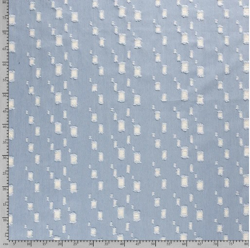 Jeansstoff, geripptes Muster, hellblau/weiß, 100%CO,  ca. 145cm breit,  305g/m² /ACHTUNG AUSBLEICHUNG AN DER BRUCHKANTE/ REDUZIERTER PREIS   