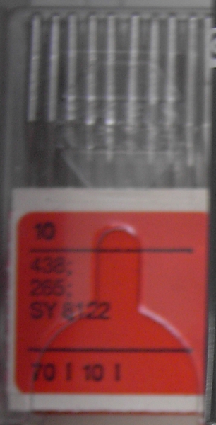 needles for sewing machine, round shank, 438-265-SY-8122 No 70,