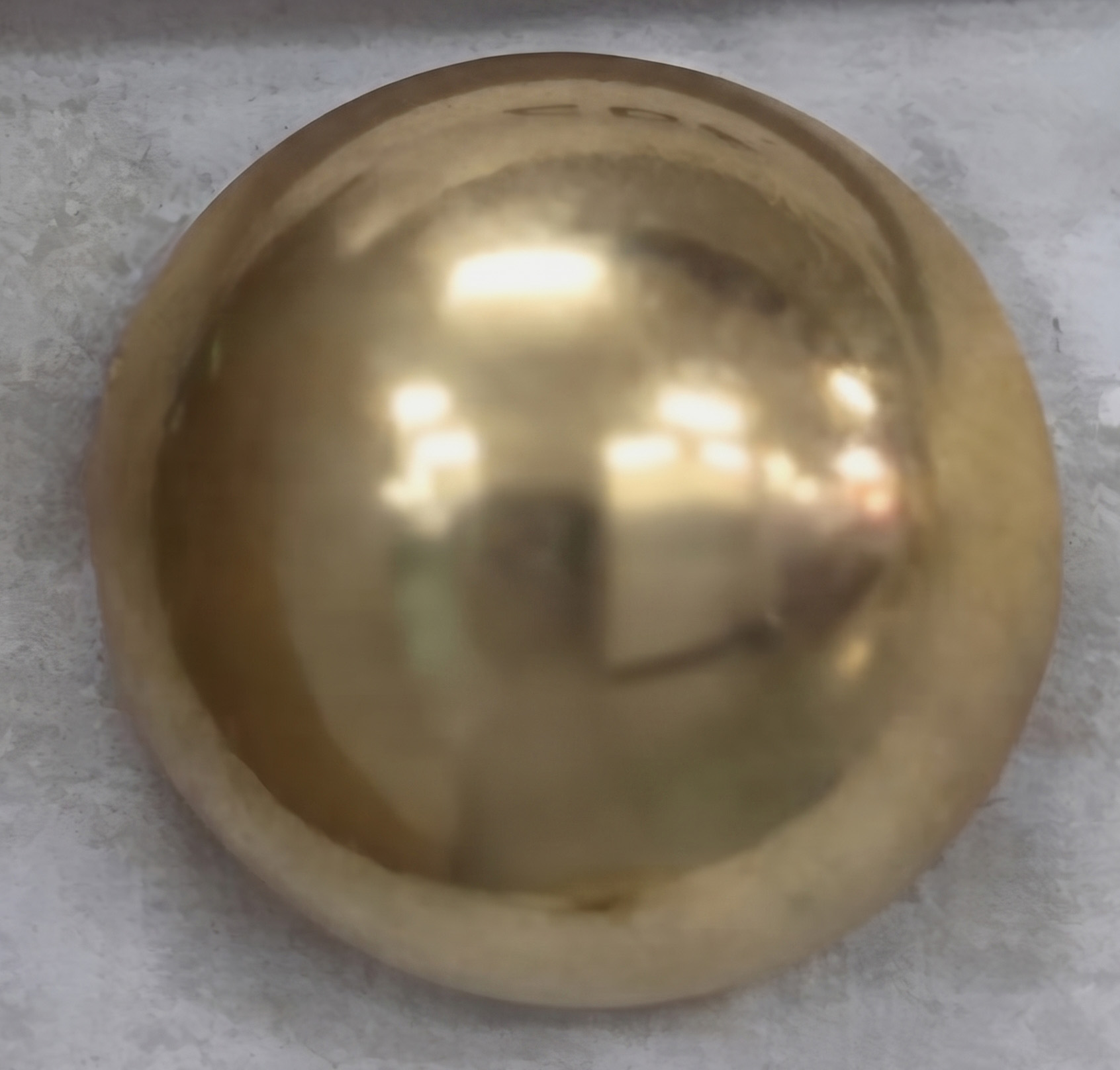 Knopf 15mm Metall Öse  Kugel goldfarbig PrGr 5 