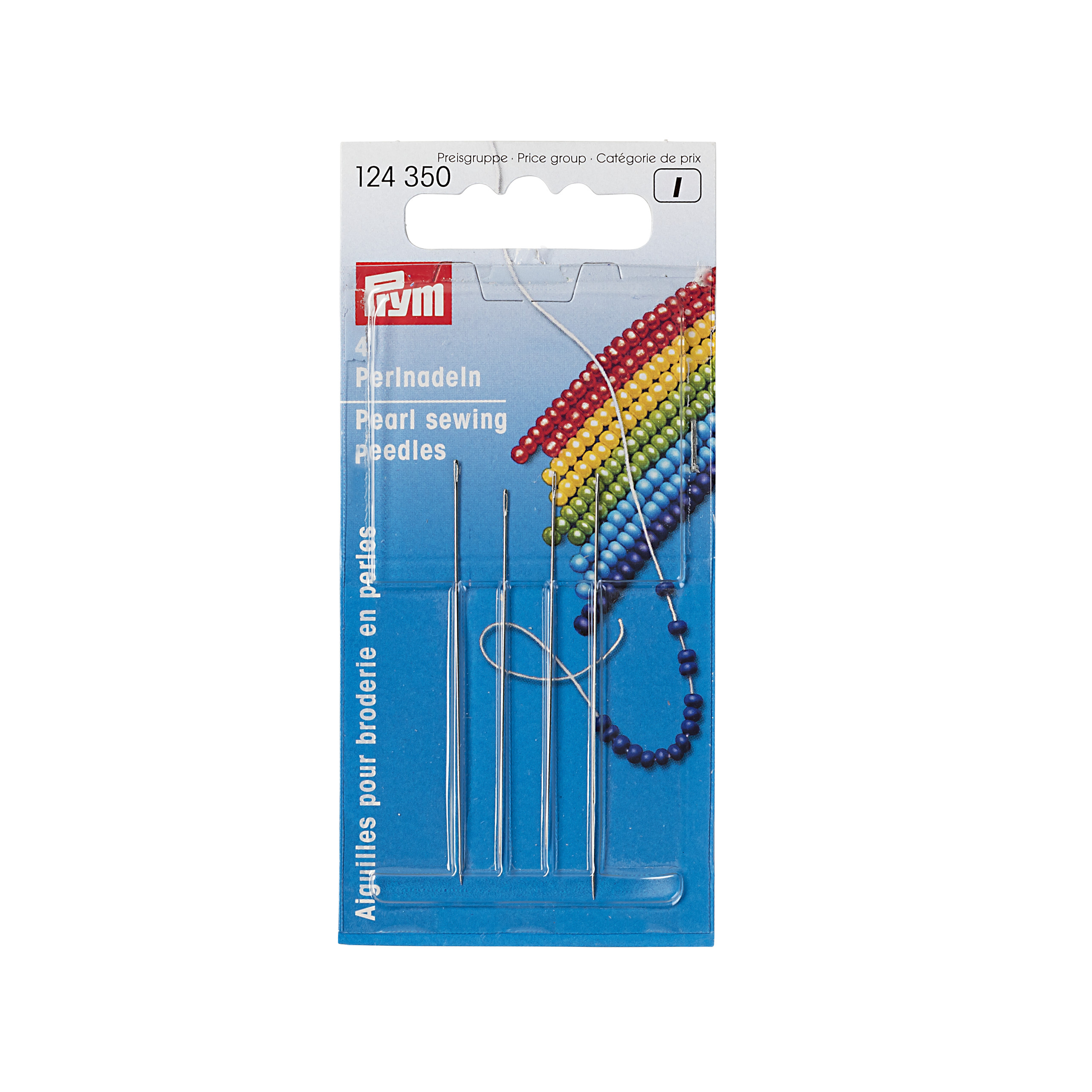 Pearl Sewing Needles HT 10/12 0.45 x 55/0.40 x 50 mm si/gold col, 4 St